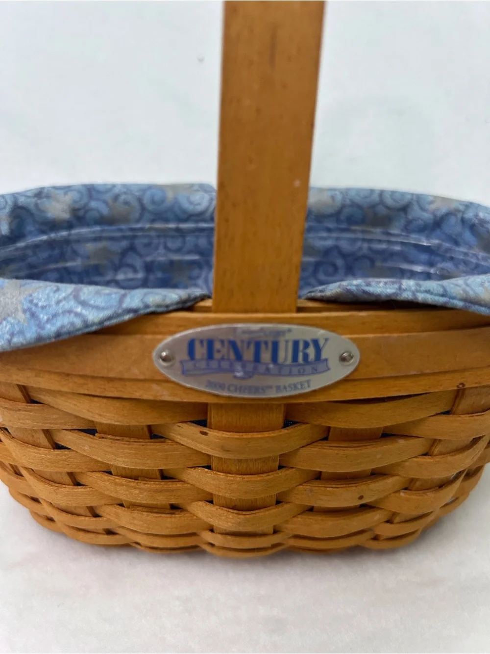 Longaberger 2000 Century Celebration Cheers Basket with Blue Liner